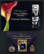Prince William & Kate Middleton Royal Engagement Set of Two Mint Sheets